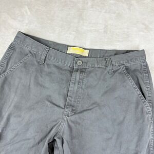 Wrangler Pants Men 36x30(29.75) Gray Cargo Straight Leg Workwear Utility Relaxed